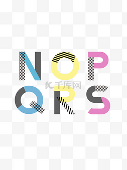 字母线条素材图片_创意字体设计字母NOPQRS几何点线面