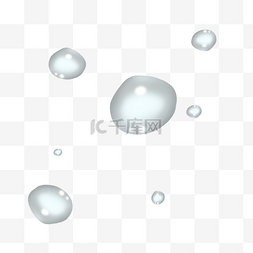 半透明水珠图片_白色半透明感散布水滴