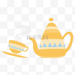 茶壶装饰图片_茶壶茶杯装饰元素