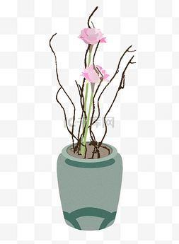 粉色植物盆栽图片_粉色小花盆栽