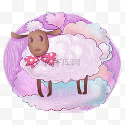 质感个性动物插画绵羊