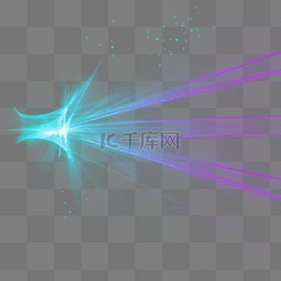 炫酷光效光晕图片_蓝紫色炫酷光效元素