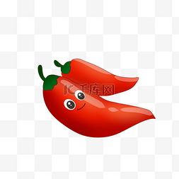 红色辣椒图片_手绘两个红辣椒