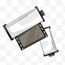 电影胶卷白色图片_两卷电影胶卷插图