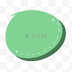 绿色形状数字创意对话框文本框