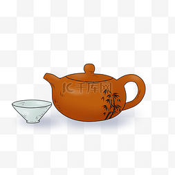 春茶节茶图片_紫砂壶茶杯