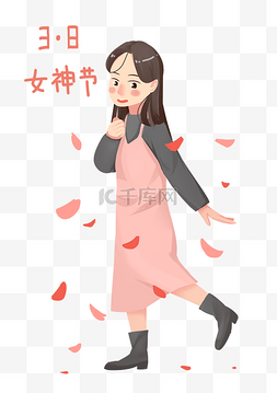 女神节漂亮的小女孩