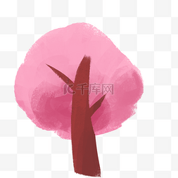 粉色观景树PNG下载