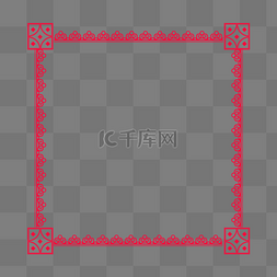 相框古典相框图片_红色花纹花边边框装饰