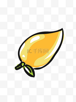 食物元素手绘可爱卡通水果芒果
