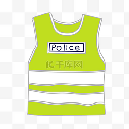 警服图片_手绘警察马甲插画