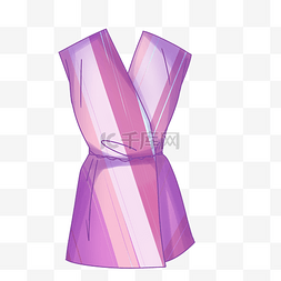 紫色的长裙手绘插画