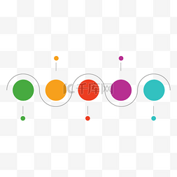 彩色步骤图表素材图片_彩色圆圈时间流程图