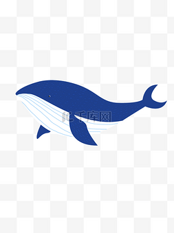 彩绘鲸鱼图片_彩绘简约鲸鱼元素设计