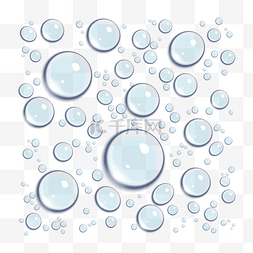 水滴气泡水珠图片_透明创意水滴效果元素
