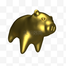 3D造型小猪免抠图