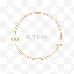 中国简约线条素材图片_手绘简约金色线条边框