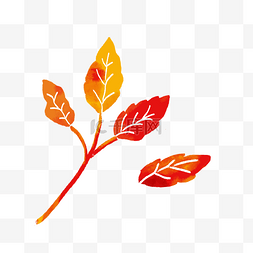 落叶绿叶图片_秋季红色树叶