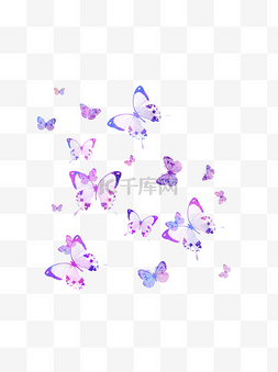 漂浮蝴蝶装饰图案素材底纹通用背