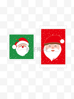 圣诞帽雪花图片_圣诞老人圣诞帽雪花邮票