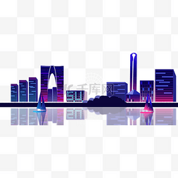 都市夜景楼房建筑图片_苏州城市夜景渐变