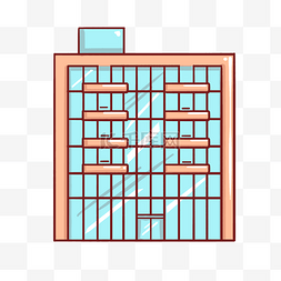 城市建筑写字楼插画