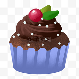 纸杯蛋糕水果图片_手绘甜品甜点美食之巧克力纸杯蛋