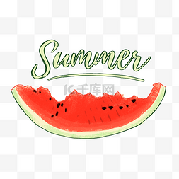 卡通一片西瓜图片_夏天summer冰西瓜