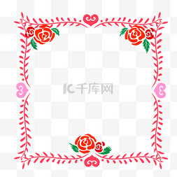 玫瑰花框图片_玫瑰花的边框