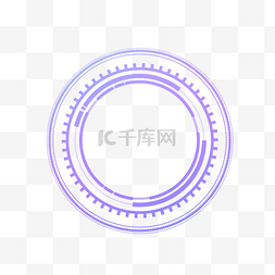蓝色科技感光圈图片_科技感商务圆形简约线框