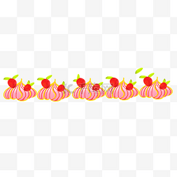 卡通食物分割线图片_卡通美食草莓分割线