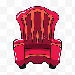 手绘红色座椅插画