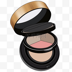 化妆品新品背景图片_一盒被打开的粉饼