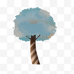 环保简约图片_植树节蓝色小清新商用树木