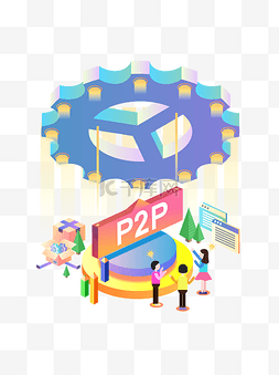 科技p图片_2.5D商务办公商用数据渐变齿轮矢