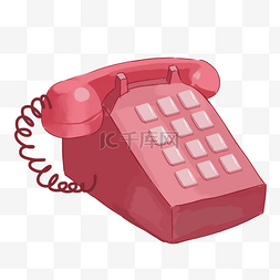 拨号电话机图片_粉色创意电话机