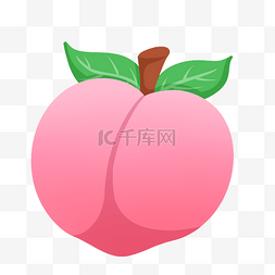 柔和桃桃子图片_卡通粉色桃子插画