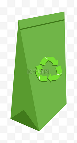 环保袋循环利用插画