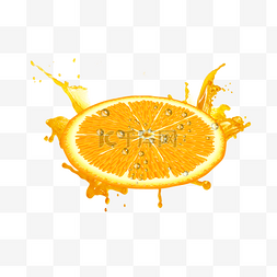 橙创意图片_创意橙子剖面图素材