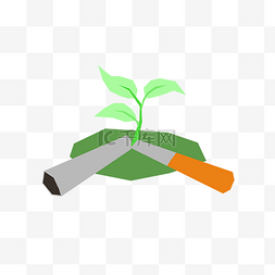爱护小树图片_环境保护禁止吸烟插画