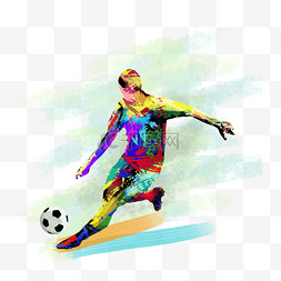 足球简约海报图片_2018世界杯运动员激情剪影