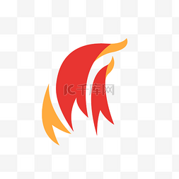火焰图标图片_火焰火苗简洁扁平化矢量标志