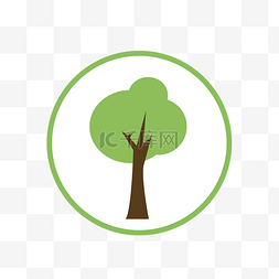 绿芽图标图片_矢量绿色树木图标