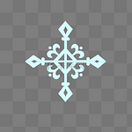 雪花装饰图案小雪十字架