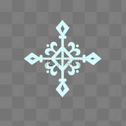 雪花装饰图案小雪十字架