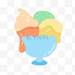 冰淇淋的甜筒图片_卡通冰淇淋矢量图