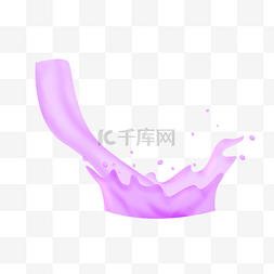 紫色的葡萄汁飞溅