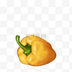 黄色辣椒图片_黄色辣椒蔬果素材灯笼椒手绘写实