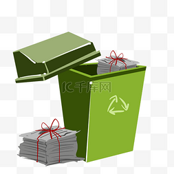 绿色垃圾箱图片_绿色回收利用垃圾桶