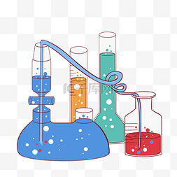 科学研究器材图片_化学器材装饰插画